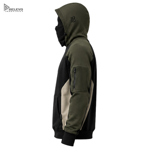 Sweat à capuche cagoule homme personnalisé de haute qualité, imprimé graphique personnalisé, avec masque intégré et poche sur la manche - Product Image 2