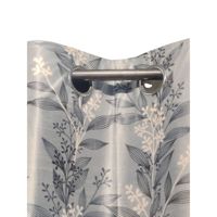 Cortina Opaca Ignífuga con Estampado Floral y Ojales, 122 x 152 cm, Lista para Usar, Lavable a Máquina, Estilo Moderno para el Hogar