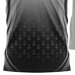 Camiseta de Fútbol Sublimada Geométrica Gris y Negra Unisex, Manga Corta, Cuello Redondo, Absorbe la Humedad, Ligera, 100% Poliéster, Deportiva - Product Image 3