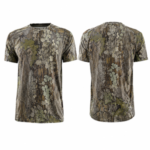 Chemise de chasse camouflage pour homme, manches courtes, respirante, polyester, haut d'été pour l'extérieur - Product Image 1
