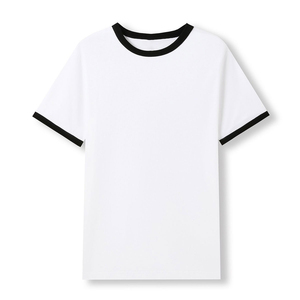 Camiseta Ringer de Alta Calidad con Logotipo Frontal, Cuello Redondo, Manga Corta, Corte Regular, 220 Gramos, 100% Algodón, Antiencogimiento, Unisex para Hombre - Product Image 5