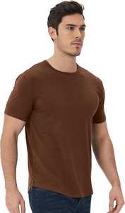 T-shirt décontracté pour homme, de haute qualité, écologique, respirant, 100% coton, uni, col rond, coutures lisses, manches courtes - Product Image 5
