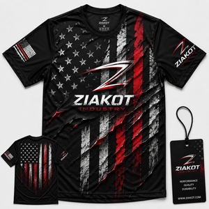 Camiseta Deportiva Negra y Naranja Personalizada para Hombre, Nuevo Diseño de la Industria ZIAKOT - Product Image 2