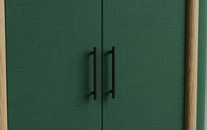 Aparador Moderno de 2 Puertas de Roble Macizo para Sala de Estar - Almacenamiento Ecológico y Resistente al Agua - Product Image 6