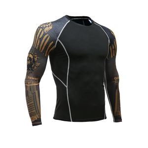 Chemise de Compression personnalisée, vêtements de gymnastique en gros pour hommes, léger et respirant, chemise de Compression musculaire - Product Image 5