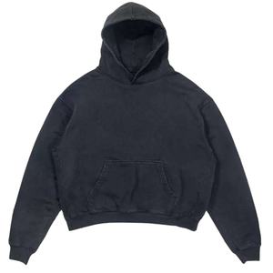 2025 à la mode 420 gsm pull à capuche hommes lourd en détresse gros sweats à capuche surdimensionné pierre lavé sweat à capuche blanc - Product Image 1