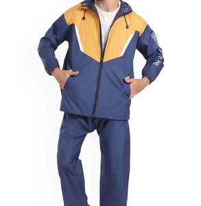 Conjunto Deportivo con Capucha para Hombre, Manga Larga, Estilo Deportivo con Bloques de Color, Impermeable, Ligero, de Poliéster, para Primavera - Product Image 5