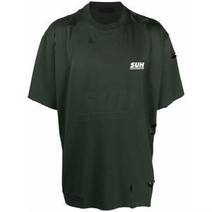 Camiseta de Algodón 100% con Diseño Nuevo para Uso en Exteriores, Estilo Desgastado, Corte Holgado, Estampada, Transpirable y Ecológica, Venta al Por Mayor - Product Image 3