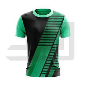 Camiseta Deportiva Personalizada 100% Algodón, Transpirable, Antibacteriana, de Secado Rápido, Cuello en V, Manga Corta, Unisex, para Equipos Escolares - Product Image 1