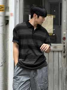 Polo rayé tie-dye pour homme, été - Product Image 6