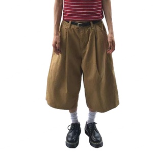<b>Mens</b> Wide Leg Baggy Bermuda Cotton <b>Shorts</b> Pin Tuck Pleat <b>Below</b> <b>Knee</b> - Product Image 6