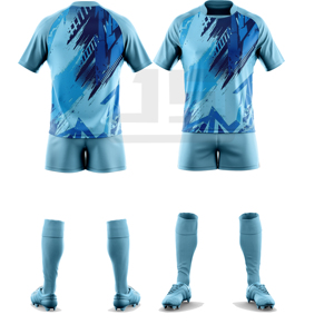 Ensemble d'uniformes de rugby, design personnalisé, impression numérique, broderie 3D, jersey 100% polyester, shorts, vêtements de sport performants - Product Image 2