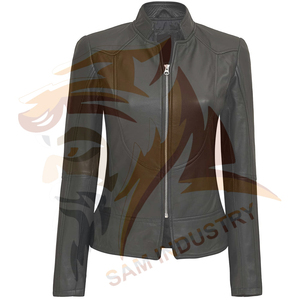 Women's High Quality Genuine Leather Slim Fit <b>Jacket</b> New Fashion Soft Comfortable Leather <b>Jacket</b> For <b>Ladies</b> - Product Image 6