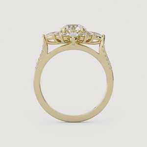 Vintage Lab Grown Diamond Engagement Rings 10K 14K 18K Solid Gold Wholesale Round Marquise Cluster Modern Unique Wedding Jewelry - Product Image 5