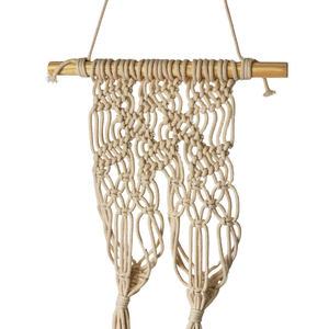 Cintre minimaliste en coton macramé lavable pour plantes avec thème de la nature pour décoration intérieure/extérieure et anniversaire - Product Image 1