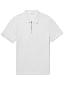 Polo pour homme à fermeture éclair sur le devant, manches courtes, décontracté, uni, tricoté, de haute qualité, respirant, vêtements décontractés d'été pour homme - Product Image 4