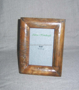 Cadres photo en MDF faits à la main de qualité supérieure, carrés, horizontaux, élégants, avec incrustation de résine polie, design minimaliste vintage, décoration pour la maison et le bureau - Product Image 2