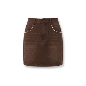 Minifalda vaquera personalizada para mujer, de mezclilla elástica y ajustada, proveedor mayorista OEM para marcas estadounidenses - Product Image 5
