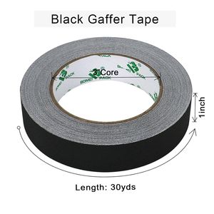 Nastro Gaffa Nero Opaco Antiriflesso 1 pollice x 30 iarde, Strappabile a Mano, Autoadesivo, Senza Residui, per Etichettatura Cavi e Isolamento Elettrico - Product Image 3