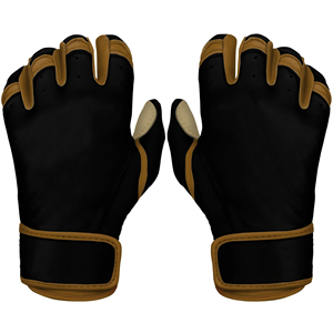 Meilleurs gants de frappe de baseball professionnels en cuir de vachette pour adultes, à doigts entiers, couleurs personnalisables - Product Image 4