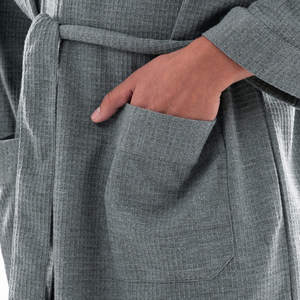 <b>Top</b> Trending High Quality <b>Flannel</b> Breathable Men's Long Sleeve Bath Robe-Casual Sleepwear Comfortable Fit 340g Poly/Cotton All - Product Image 5