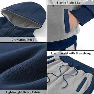 Survêtement Homme Décontracté à Capuche Automne Streetwear Couleur Unie Sport Entraînement Jogging Séchage Rapide Respirant Léger Haute Performance Prix Bas - Product Image 2