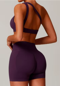 Ropa Deportiva de Pilates Personalizada de Alta Calidad, Ropa Deportiva para Gimnasio, Ropa Deportiva con Cintura Alta Cruzada, Ropa Deportiva para Mujer, Conjunto de Yoga - Product Image 5