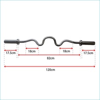 SMARTFIT vente en gros personnalisé 120cm 47 "EZ Super Curl barre d'haltères haltérophilie équipement de gymnastique rotatif 50mm 2 ''grand trou