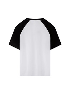 T-shirt unisexe à manches contrastées style baseball, col rond, bicolore, manches raglan, décontracté, sportif - Product Image 2