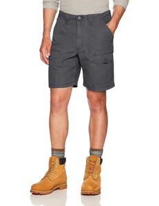Pantalones Cortos Cargo Gris Oscuro para Hombre, Cintura Media, Cierre de Botones, Estilo Workwear, Largo Bermuda, Material de Lona, Transpirables, con Bolsillos - Product Image 4