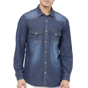 Camisa de Mezclilla 100% Algodón de Secado Rápido, Estilo Vintage, Ropa Casual, Venta Directa de Fábrica, Precio Bajo, Top Ventas 2026 - Product Image 1