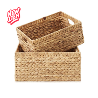 Grand panier mural moderne en bambou tropical, écologique, style zen asiatique, couleur naturelle, pour la décoration intérieure, pot de fleurs ou jardinière