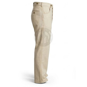 Pantalon Homme Taille Personnalisée Style Guerre Civile, Coupe Droite d'Inspiration Vintage, Tissu Toile Léger et Écologique, Boutons Sécurisés - Product Image 6