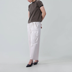 เสื้อยืดลำลองสำหรับผู้หญิง  แบบสวม  สีตามสั่ง แขนสั้น  สไตล์สตรีทแวร์  เรียบง่าย น้ำหนักเบา - Product Image 6