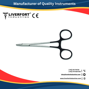 Portaagujas Premium T.C Neivert, de un solo anillo, desviado 12 cm, para cirugía plástica de estiramiento facial, instrumentos quirúrgicos de acero inoxidable alemán - Product Image 3