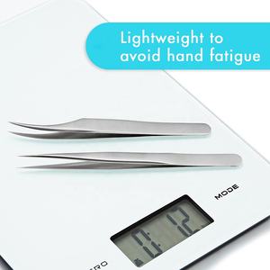 Pinces robustes pour Extensions de cils droites et incurvées en forme de C pointes pointues ensemble de 2 pièces avec pochette en cuir - Product Image 6