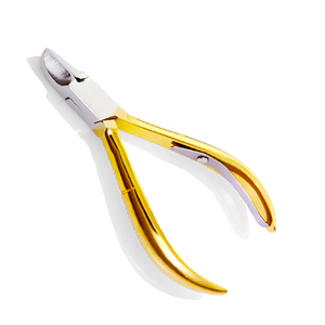 Pince à cuticules professionnelle en acier inoxydable, lames à pointe arrondie, ressort simple, outil de manucure pour les doigts - Product Image 2