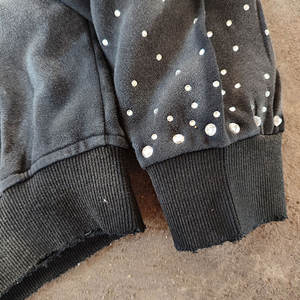 Sudadera con capucha de algodón pesado transpirable, lavada y desgastada estilo vintage, con cremallera, para hombre, de punto, con logo, OEM de fábrica, personalizada para invierno - Product Image 5