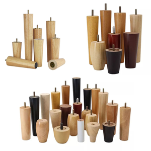 Luxury Solid Wood Furniture Legs for <b>Sofa</b> Cabinet Dresser Round Ottoman Feet Replacement Wooden Legs Elegant Finish - Product Image 2