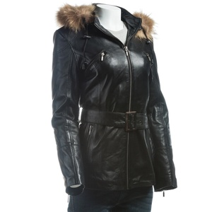 Luxury Designer Genuine <b>Leather</b> Fashion <b>Jackets</b> For Women <b>Long</b> Slim Fit Women <b>Leather</b> <b>Jacket</b> With Custom Design - Product Image 5