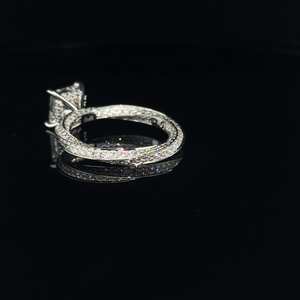 Anillo de compromiso único con moissanita de 2 quilates, corte princesa, estilo moderno, plata 925 original, regalo para amantes, cumpleaños - Product Image 5