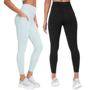 Leggings de sport sans couture pour femme, taille haute, imprimés, extensibles dans les quatre sens (Spandex/Nylon), avec poches, vente en gros OEM à bon prix - Product Image 6