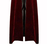 Manteau Rouge Gothique Steampunk pour Homme en Velours de Haute Qualité avec Accents en Similicuir Vente en Gros Usine 2026