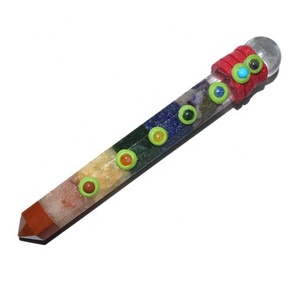 Amatista Chakra Obelisco Wandsgemstone varitas de chakra varita curativa 7 chakra varita curativa - Product Image 3