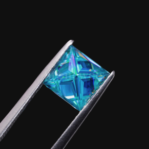 Diamante Sintético de Laboratorio con Certificación IGI, Forma Princesa, Color Azul Océano, Calidad de Exportación, para Fabricantes - Product Image 1