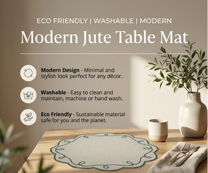 Tapete de Mesa Antideslizante de Algodón Natural Hecho a Mano de Primera Calidad, Diseño Bohemio, 38 cm de Diámetro, para Uso en el Hogar, Hoteles y Restaurantes - Product Image 3