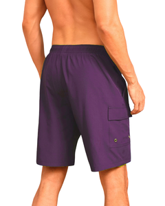 Pantalones Cortos de Hombre de Malla Asimétricos con Cordón, de Tela No Tejida Pesada, con Logotipo Personalizado OEM, Lisos, de Verano, de Secado Rápido y Cintura Elástica - Product Image 2