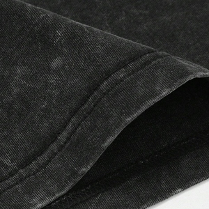 T-shirt Homme Streetwear Délavé Effet Usé Coton Rétro avec Logo Personnalisé Grammage Lourd Style Urbain Tailles USA 2026 - Product Image 4