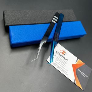 Pinzas para Extensión de Pestañas de 45 y 90 Grados, Acero Inoxidable, Agarre Fuerte, Punta Puntiaguda, Probadas a Mano, Pinzas de Belleza - Product Image 6
