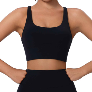 Womens Adults <b>Size</b> Sports Bra With Back Straps Removable Cups Shockproof Crop <b>Top</b> For Yoga & Running Fitness Bra - Product Image 1
